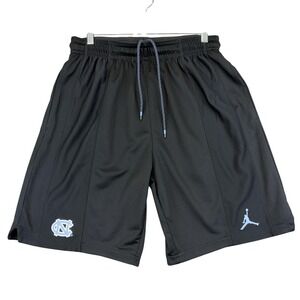 North Carolina Tar Heels Shorts Mens Medium Black NCAA Basketball Jordan Dri Fit